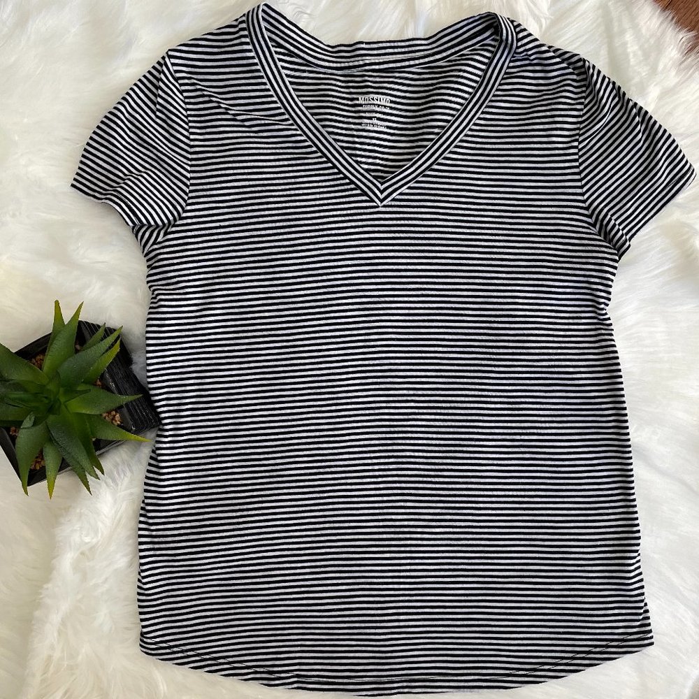 Navy and White Striped T-Shirt